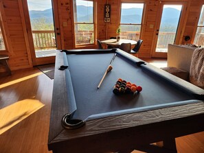 Pool table with a view