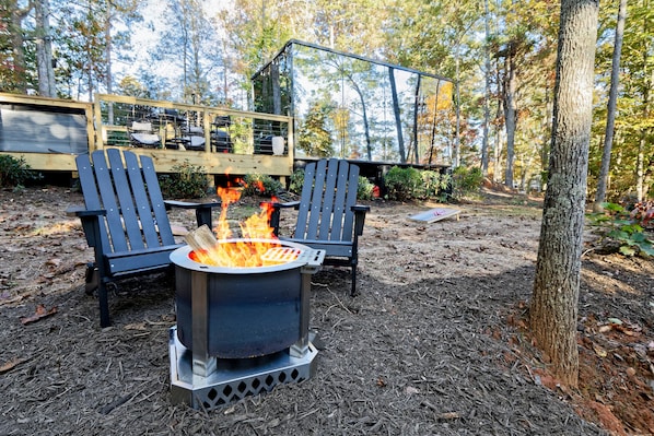 Time for S'mores! Or better yet make dinner over the fire!