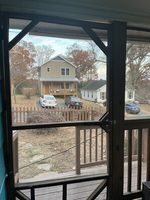 View from the front enclosed porch 