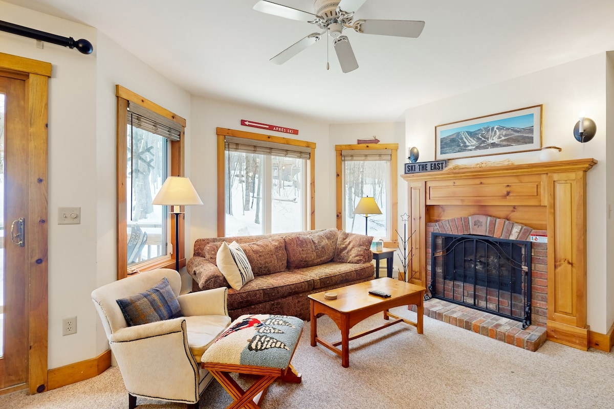 Ski-in/ski-out resort condo with fireplace, waterpark, & golf