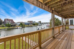 Enjoy an unforgettable sunset from the Mid-Level Deck with views of the canal.