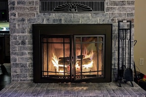 A roaring fire awaits you...firewood included!