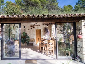 Plant, Building, Shade, Sky, Tree, Wood, Flowerpot, Door, Cottage, Leisure