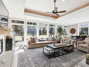 Living Room with Golf Course Views at 56 Stoney Creek