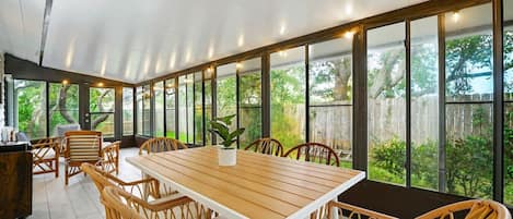 Our porch seating: where sitting becomes a leisure activity