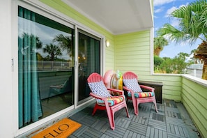 Private patio: vacation bliss