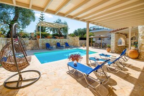 sit back and relax in privacy around the pool