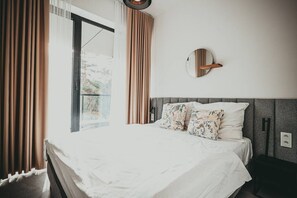 Bed in the bedroom