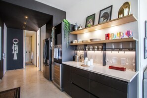 Sleek and fully-equipped kitchen