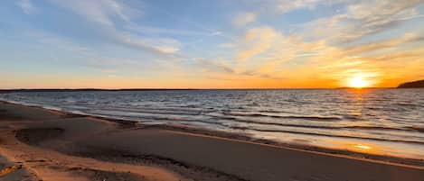 Sandy beach just steps and breathtaking year round sunrises!