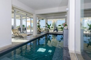 Inside swimming pool