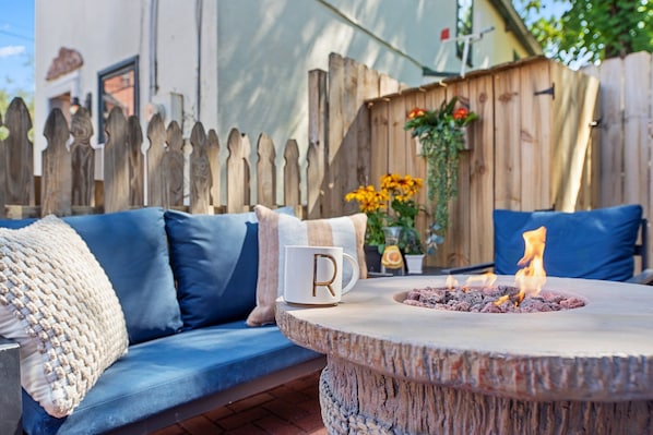 Relax on the back patio with a cup of coffee in the mornings or cocktail in the evenings.
