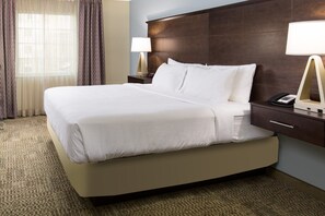 Drift to sleep in a comfortable bed after a wonderful day outside.