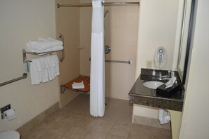 Get ready for your day in the bathroom.