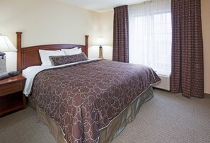 Drift to sleep in a comfortable bed after a wonderful day outside.