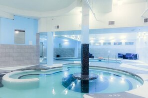 Indoor heated pool and hot tub