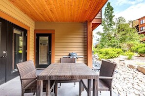 Patio with gas grill