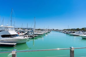 Take one step out of the home, directly onto the Marina boardwalk!