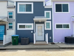View from the street side. Two designated parking spaces and no elevators!