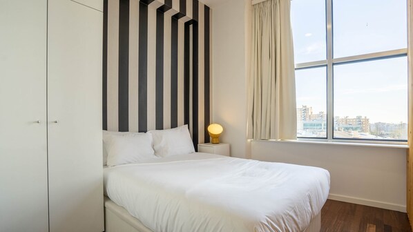 The soft design elements and, soothing colors create a harmonious retreat for a restful night's sleep #relax #modern