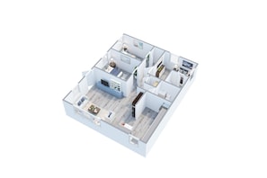 Bird's eye view of About Time- your home away from home!