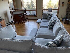 Large sofa with 3 built-in recliners