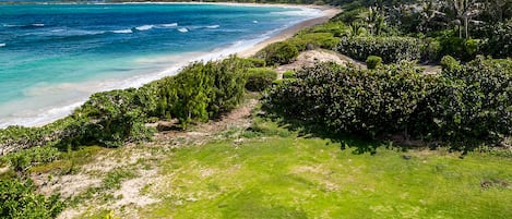 Aerial view of coastline