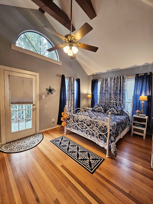 master bedroom with outside balcony 