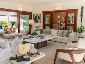 A unique interior design for this beautiful, convivial living room.