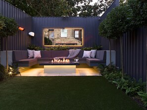 Outdoor lighting and heating for long evenings outside.