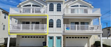 Condo with private balcony