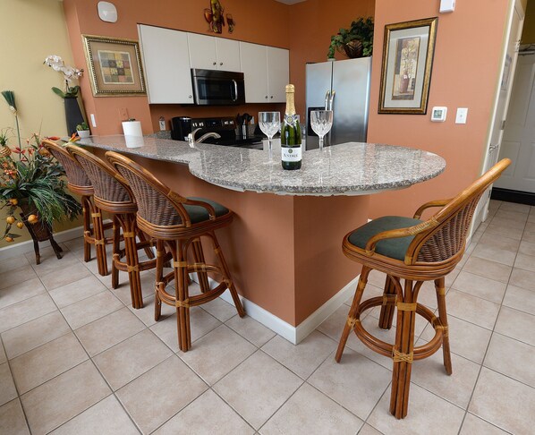 Bar seating for 4