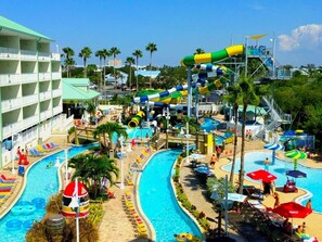 Slides, lazy river, playing pool - there is something for everyone!