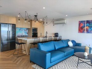 Open plan kitchen/living area