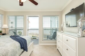 Master bedroom with private balcony