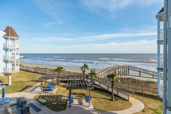 Amazing beach views from the balcony
