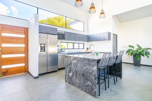 kitchen space with elegant touches and modern functionality.