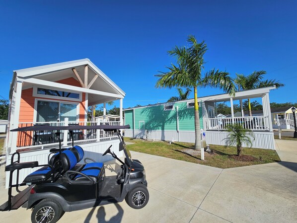 Golf Carts use with House
7 nights or more @ $5/nt 
Less than 7 nights @ $10/nt
