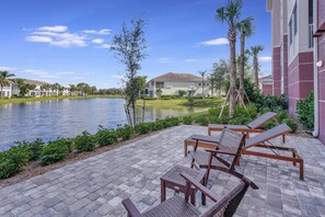 Residents can relax by the freshwater pond