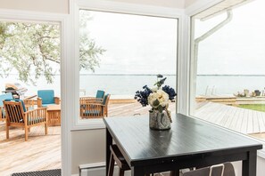 Gorgeous view of Anchor Bay from the main living room! 