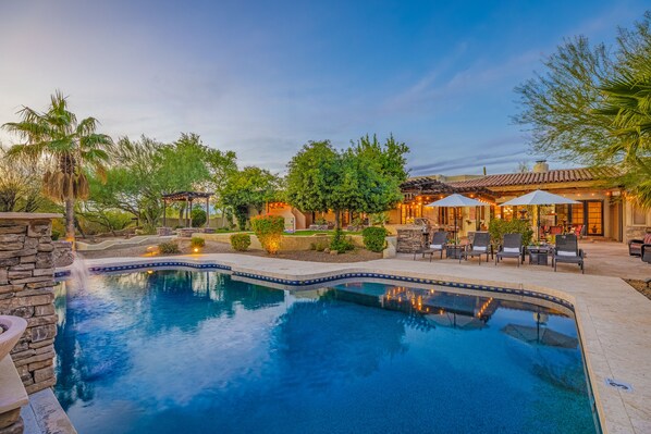 Hacienda Estate - Relax and enjoy the private heated pool and spa.