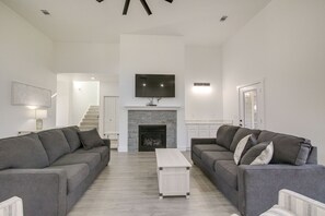 Living Room | Queen Sleeper Sofa | Central A/C & Heating | Smart TVs