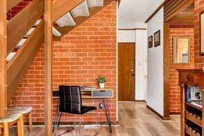 Need to catch up on work? The dedicated workspace is a comfortable space to focus 
