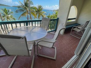 The living room and bedroom patios are open to each other for lots of space to enjoy the Caribbean breeze!