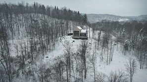Vue aérienne du chalet