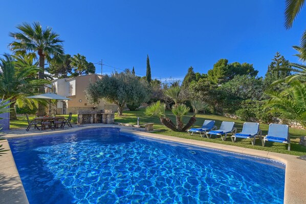 Garden and swimming pool