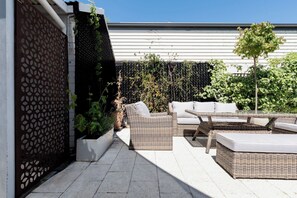 Sun-drenched patio