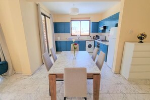 Dining area + kitchen