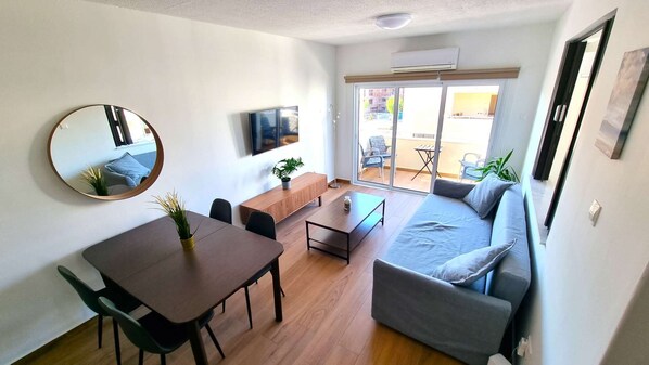 Dining area and living area