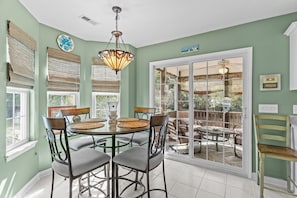 Dining Room opens to screened in back porch